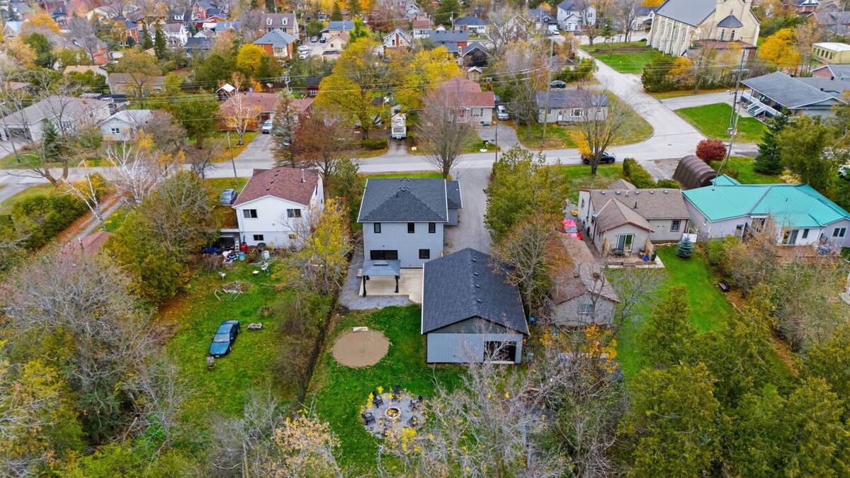 Aerial view of the property