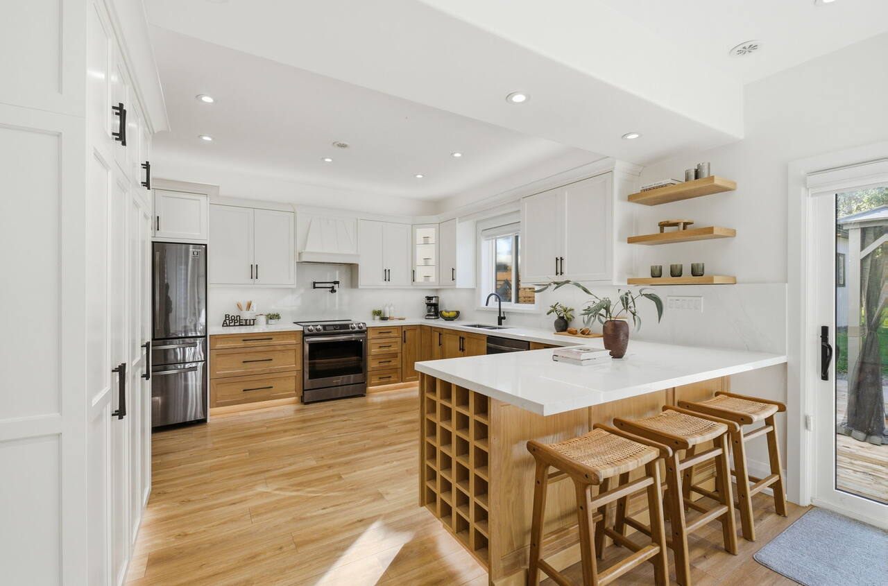 Kitchen island with seating