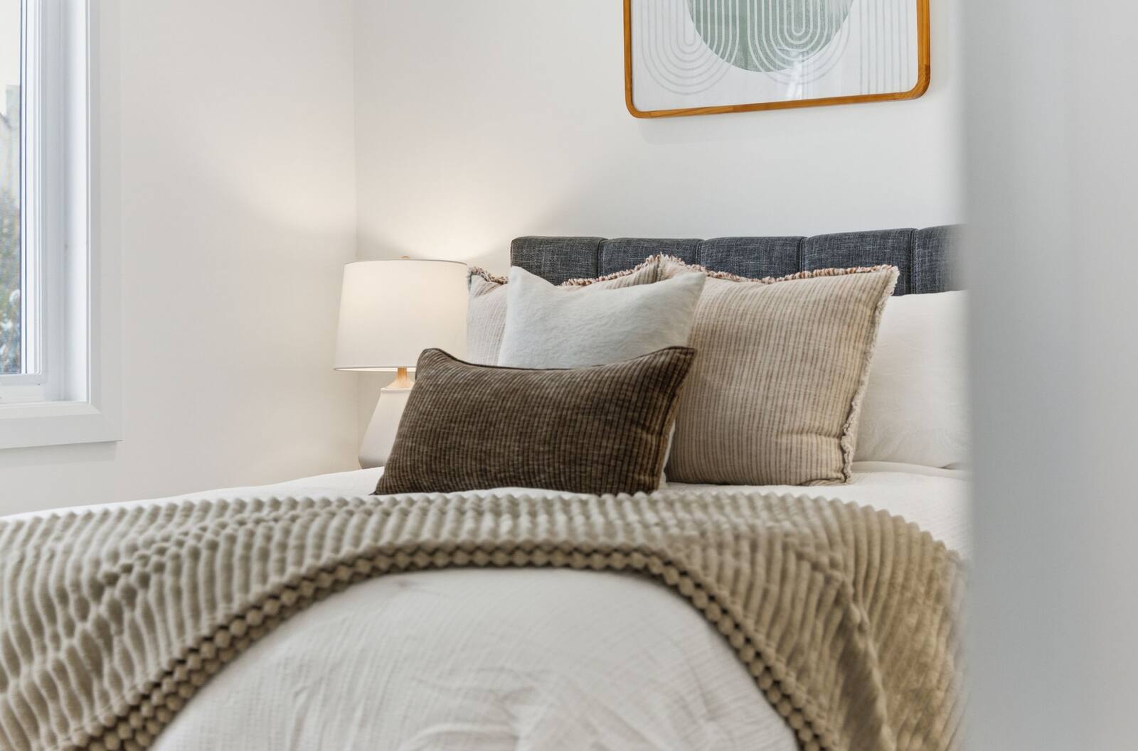 Bedroom with fresh linens