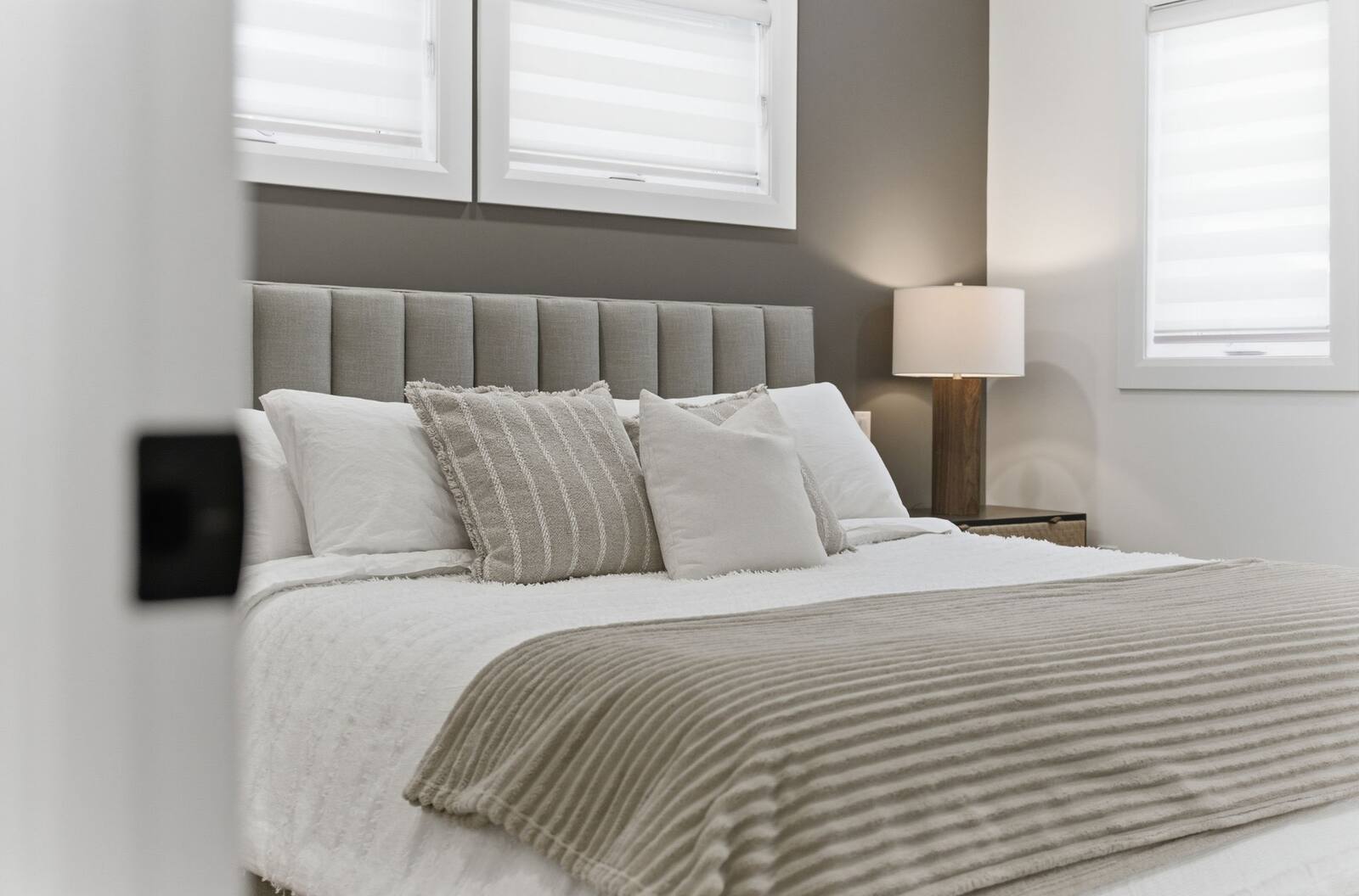 Bedroom with warm evening light